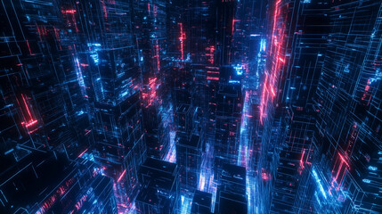 Fototapeta premium nternet and communication technology for the business world. Global world network on earth, advanced communication technology, cryptocurrencies, blockchain, IoT.インターネットとビジネス世界のための通信技術、Geranted AI