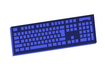 keyboard gadget technology icon. Isolated and flat illustration. View from above. Vector graphic