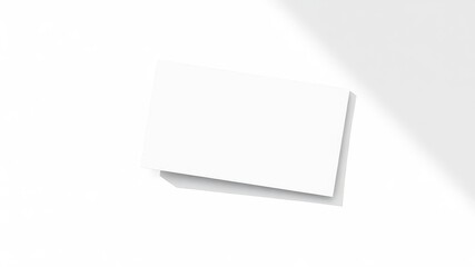 White minimalist business card mockup with clean and elegant design, white, professional