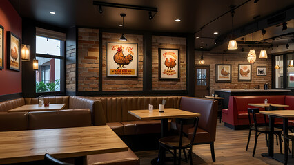 interior view of a fried chicken restaurant