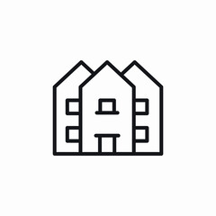 neighbourhood houses icon sign vector