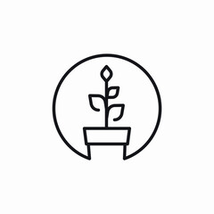 plant pot icon sign vector