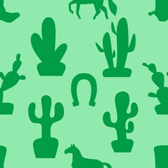 Obraz premium Christmas animals seamless horse pattern for wrapping paper and fabrics