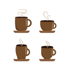 Obraz premium Coffee Icon Set Vector Design.
