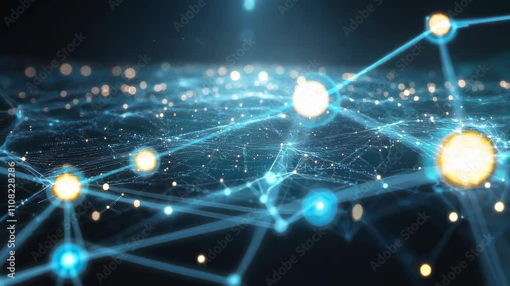 Poster minimal networking technology background big data connectivity software development wallpaper 4k vid