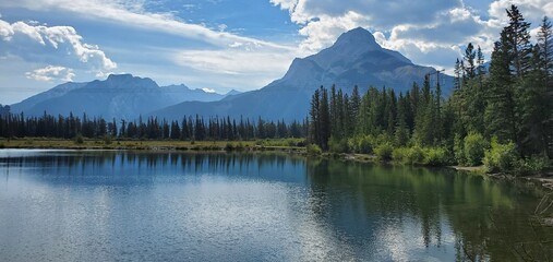 Beautiful Gap Lake - on the Highway 1A, Alberta, Canada