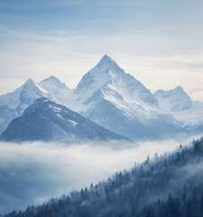 Naklejka premium snow covered mountains