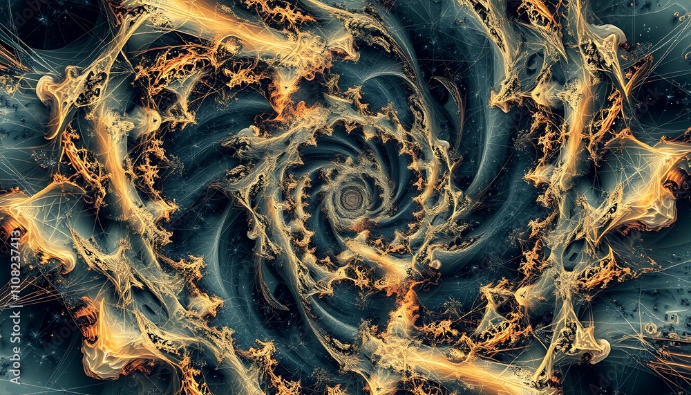 Poster infinite fractal realms where geometry dissolves into topological chaos, reality's fabric unravels l