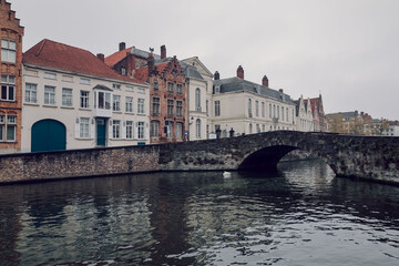 Naklejka premium Arquitectura y puentes de Brujas Belgica