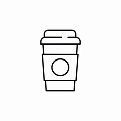 coffee take away icon sign vector