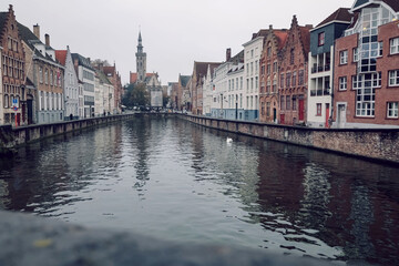 Obraz premium Arquitectura y puentes de Brujas Belgica