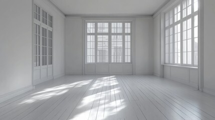 Fototapeta premium Minimalist Sunlit Room