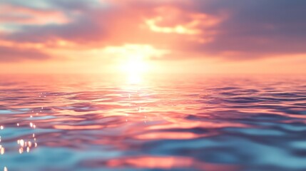 Fototapeta premium Sunset Over Calm Ocean