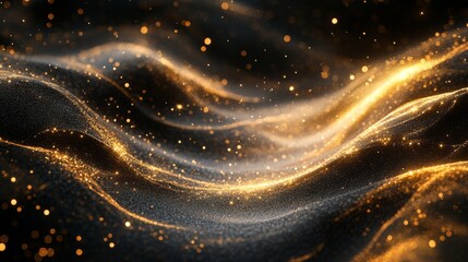 Fototapeta premium Golden Abstract Waves