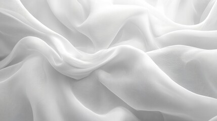 Obraz premium White Flowing Fabric Texture