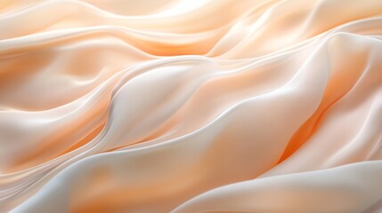 Obraz premium Silky Waves of Peach Fabric