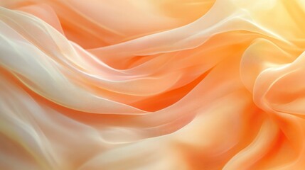 Obraz premium Flowing Orange Silk Fabric Background