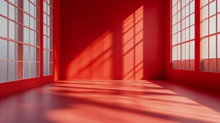 Red Minimalist Interior Design