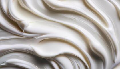 Obraz premium texture of white natural moisturizing facial cream professional skincare product for home and salon as background upper close view