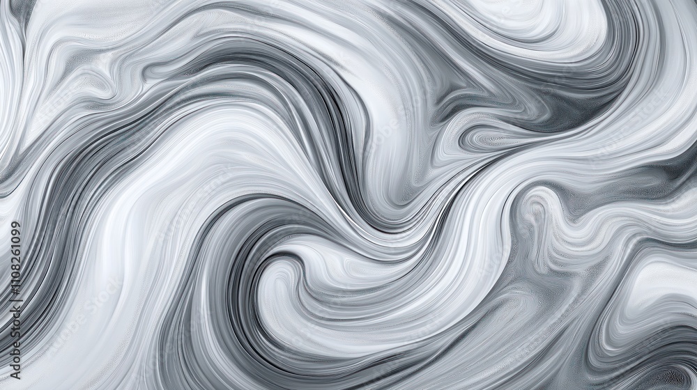 Poster abstract marble texture. gray, white swirling patterns create dynamic design. suitable for interior 