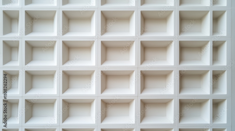 Poster textured wall featuring cubic patterns in a modern interior design setting