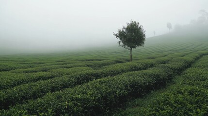 The tea plantation background