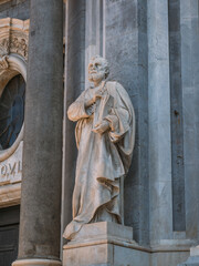 Statue of Saint in Front of Chiesa della Badia di Sant'Agata Catania Sicily