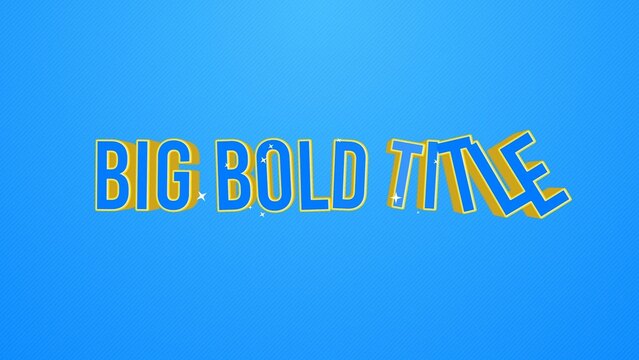 Playful Big Bold Sparkling Text & Title Intro
