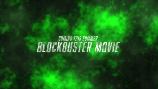 Blockbuster Explosion Grungy Movie Trailer Title Intro