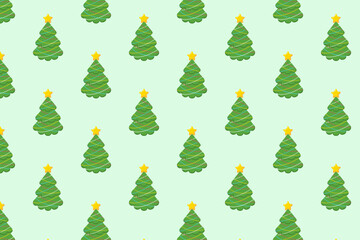 Fototapeta premium Pattern Christmas tree. Vector illustration.