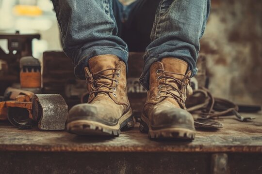 Shoes. hobbies and time off in the skilled trades profession