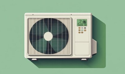 Fototapeta premium Air conditioner and wind or air flow to show cool and fresh. AC indoor unit or evaporator and wall-mounted. That is part of mini split system or ductless system type