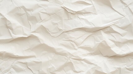 Obraz premium White crumpled paper texture background for design with copy space for text or image.