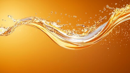 Energetic orange splash with sharp details and fluid textures, vibrant and modern background ideal for product advertising