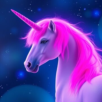 magic fairy tale pink unicorn 