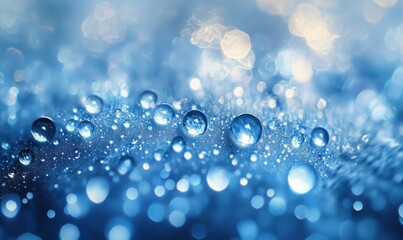 blue abstract bokeh on a white background.