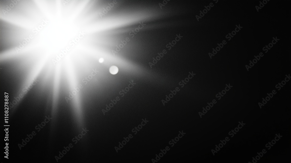 Poster bright shining light illuminating a dark background creating a dramatic contrast in an artistic disp
