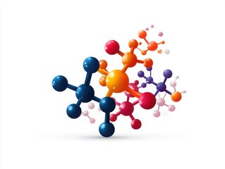Colorful molecular structures representing scientific concepts and chemical compounds, ideal for educational and academic uses.