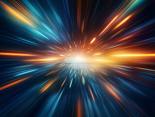 Fototapeta premium Abstract Speed light trails effect path. High speed global data transfer.