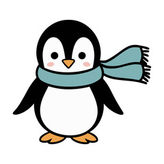 Obraz premium Penguin with Scarf