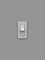 Modern gray triangular shape with a sleek light switch in the center, interior