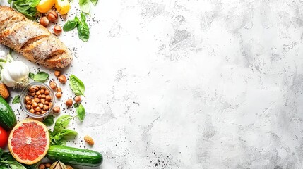 Culinary inspiration bright kitchen food photography with fresh ingredients and healthy cooking