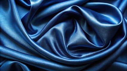 Obraz premium A Smooth, Silky Blue Fabric Draped in Elegant Waves, Creating a Luxurious and Sophisticated Background
