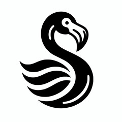 Flamingo logo silhouette vector illustration
