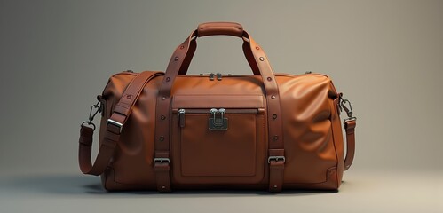 A stylish brown leather duffel bag, perfect for travel and sports. This versatile accessory blends luxury and functionality for the modern traveler.