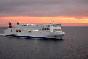 Cargo Passenger Ferry Connecting Trucks And European Ports For Sustainable Future © I am from Mykolayiv