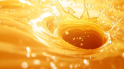 Golden Liquid Splash in Various Dynamic Shapes and Flow Patterns for Commercial and Creative Use