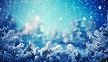 Obraz premium snow fall winter Christmas background