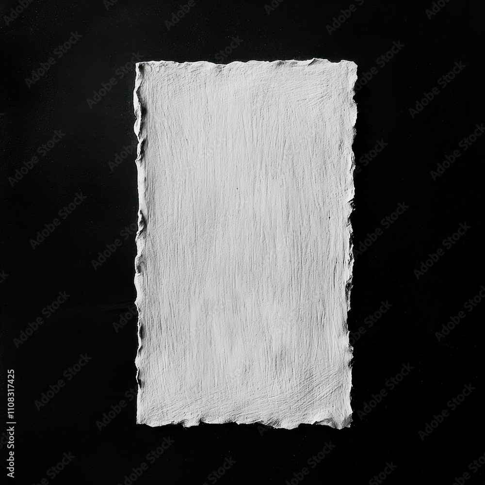 Poster abstract black and white textured background with uneven edges, perfect for creative design projects