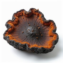 Chaga mushroom isolated on a white background